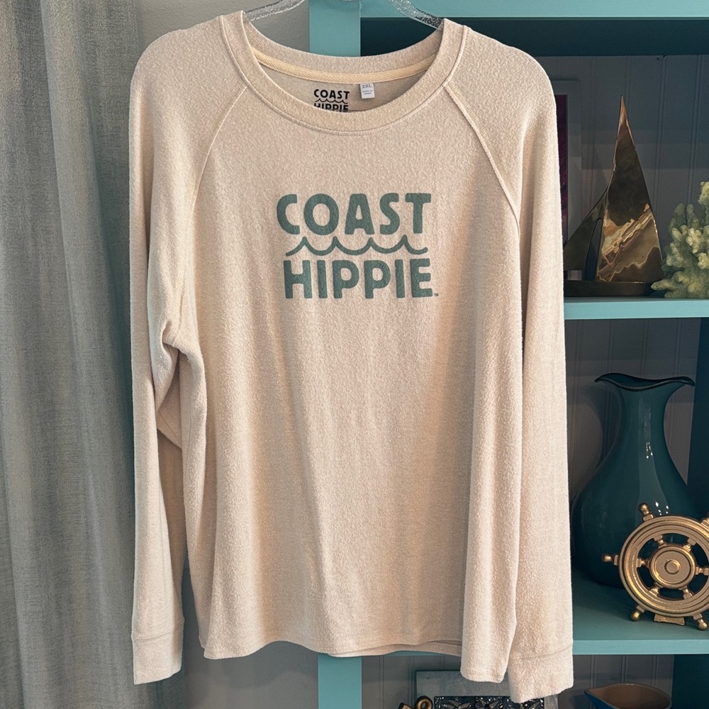 Coast Hippie Cream Long Sleeve Shirt XXL